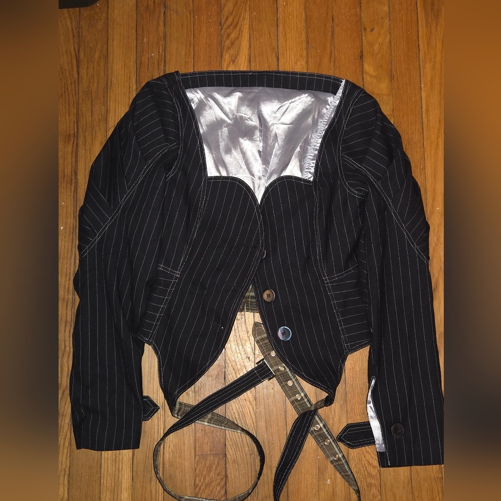 Women's Blue Pinstripe Jacket